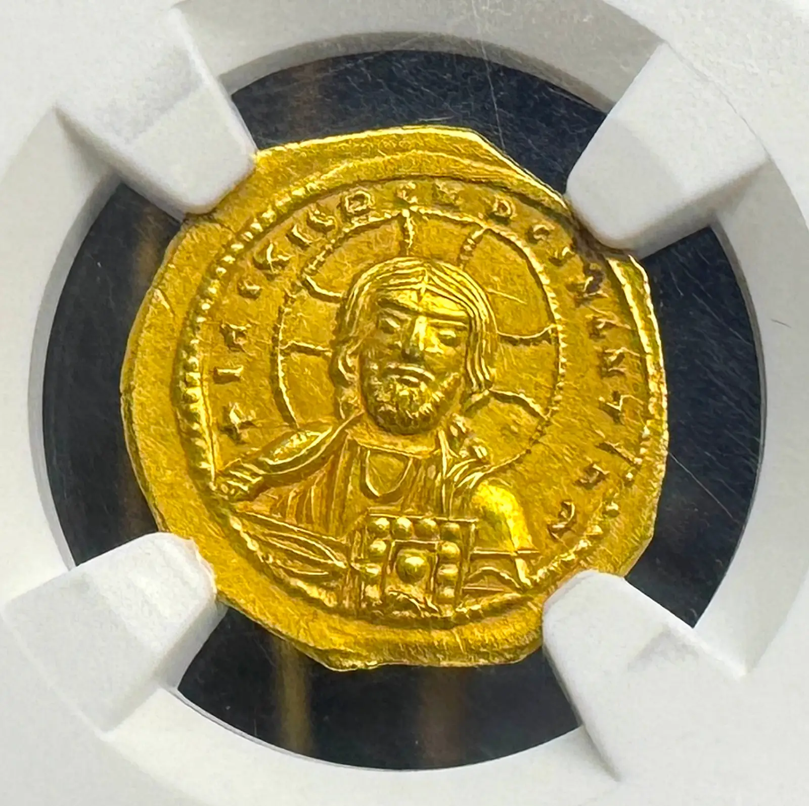 Byzantine Empire "Jesus Christ" Constantine IX Bust 1042AD NGC Ch AU