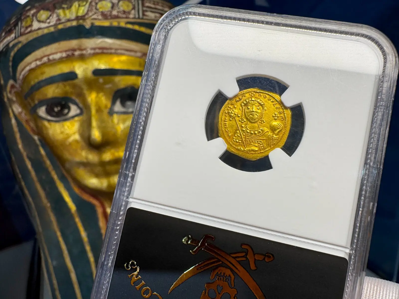 Byzantine Empire "Jesus Christ" Constantine IX Bust 1042AD NGC Ch AU 14