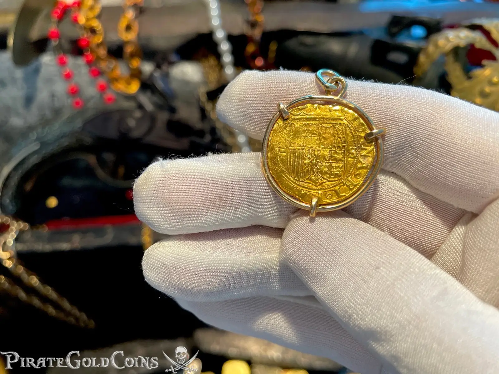 Spain 1 Escudo 1516-56 "Joanna" Pendant Neckalce 5