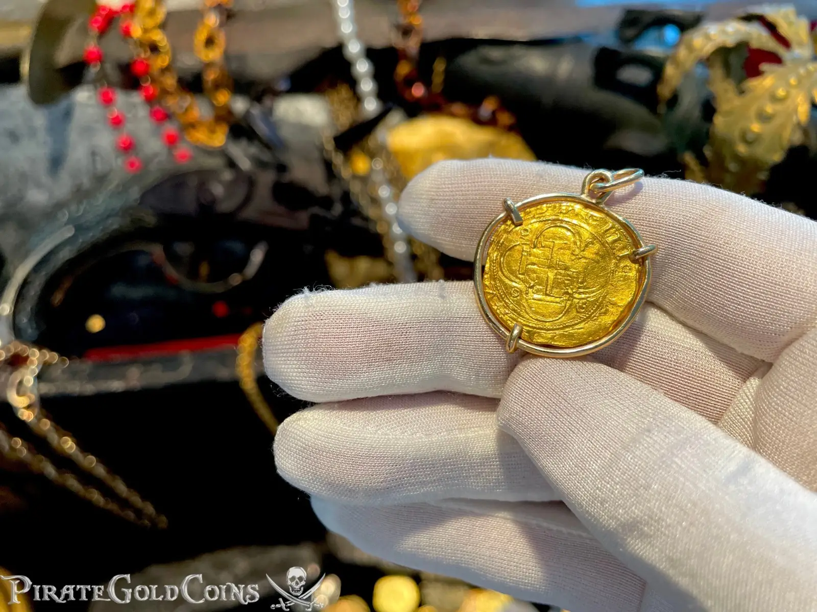 Spain 1 Escudo 1516-56 "Joanna" Pendant Neckalce 15