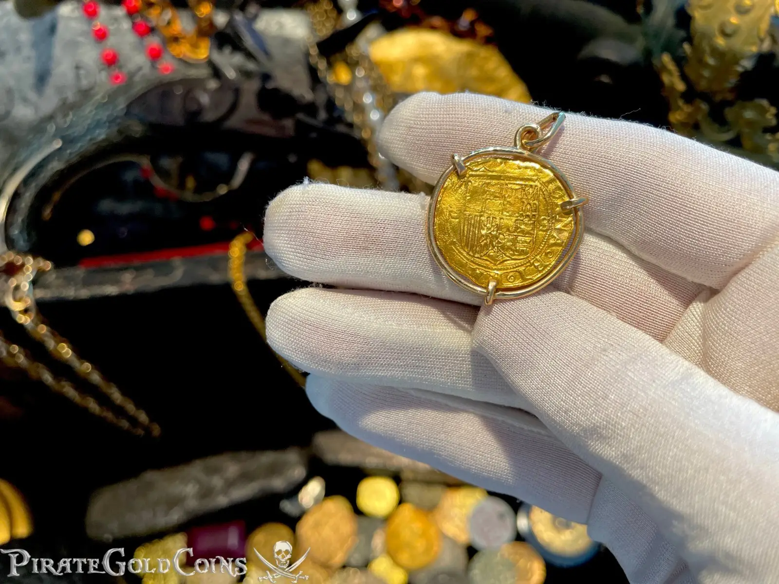 Spain 1 Escudo 1516-56 "Joanna" Pendant Neckalce 9