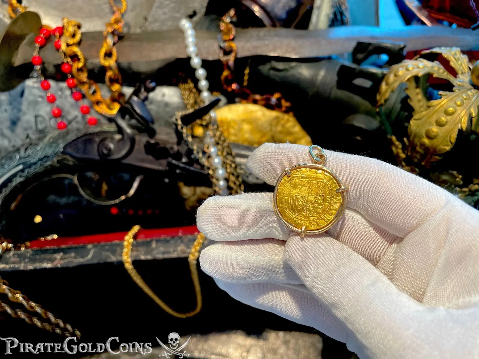 Spain 1 Escudo 1516-56 "Joanna" Pendant Neckalce 20