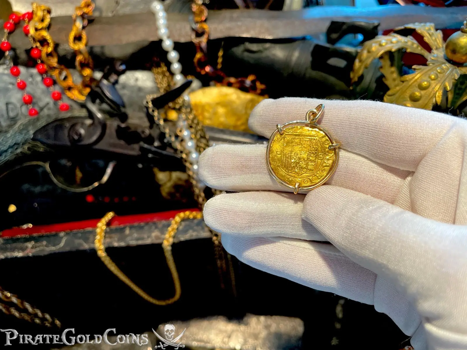 Spain 1 Escudo 1516-56 "Joanna" Pendant Neckalce 14