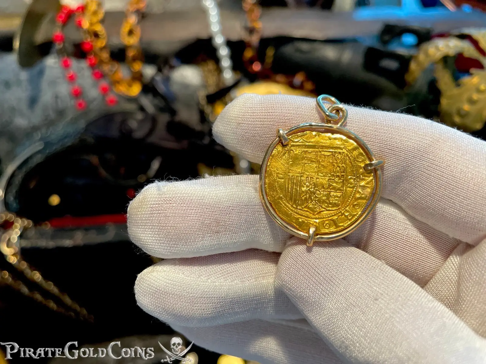 Spain 1 Escudo 1516-56 "Joanna" Pendant Neckalce 19