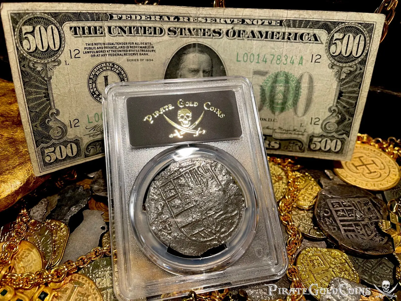 Bolivia 8 Reales 1622 Dated "Atocha 1622 Shipwreck" PCGS Grade 1 Mel Fisher COA 4