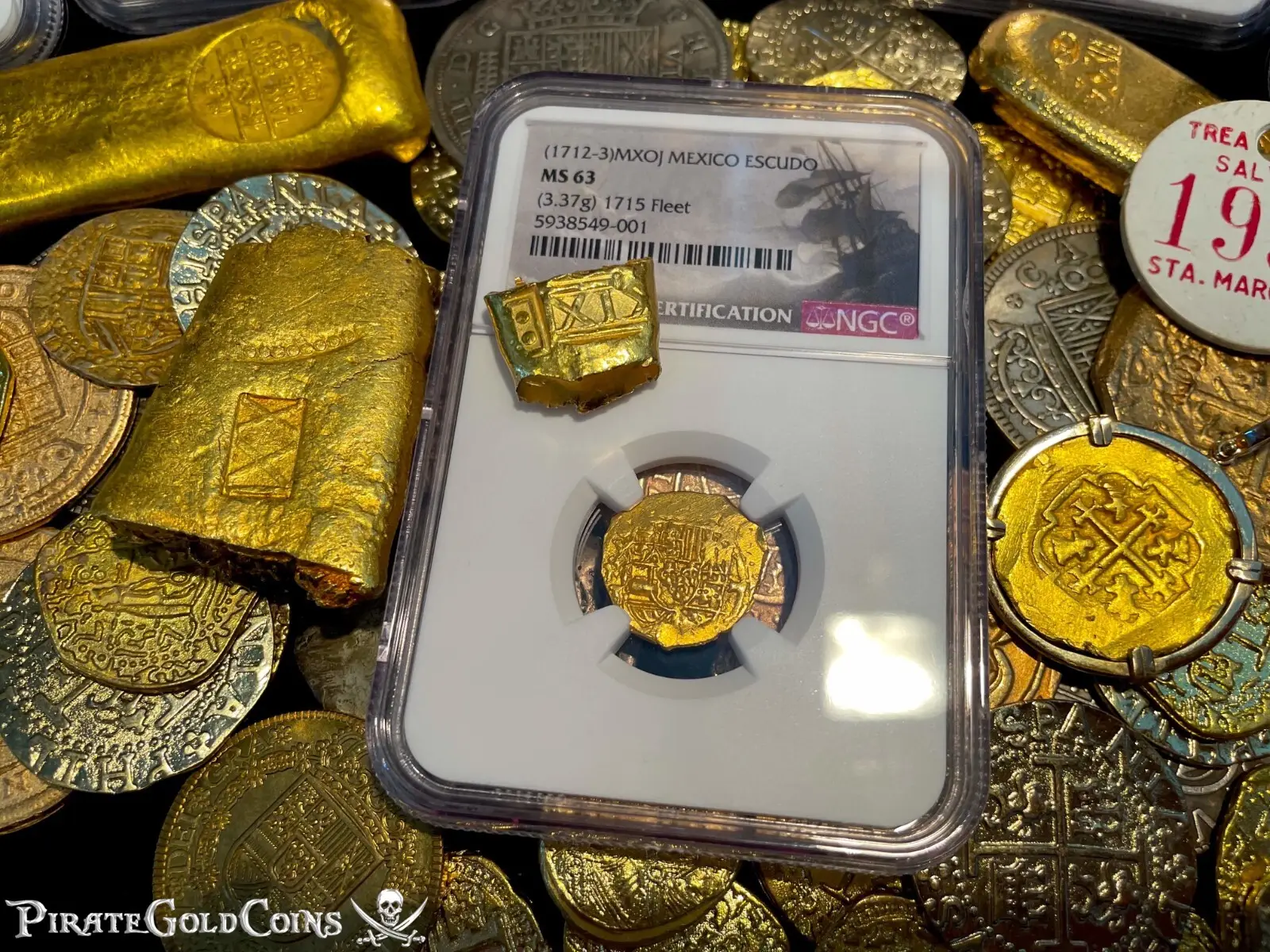 MEXICO 1 Escudo 1712-13 “1715 Fleet Shipwreck" NGC 63  6