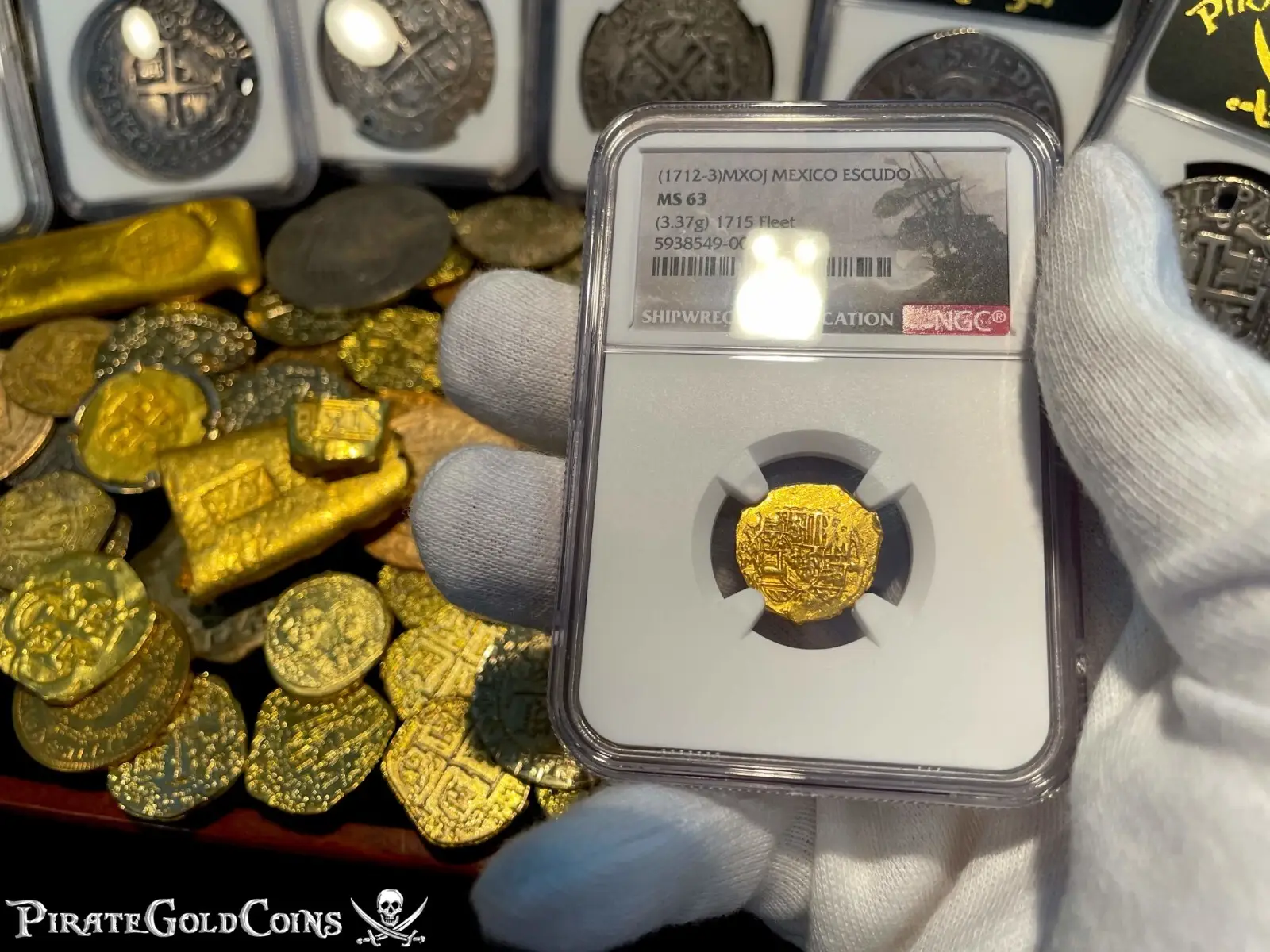 MEXICO 1 Escudo 1712-13 “1715 Fleet Shipwreck" NGC 63  15