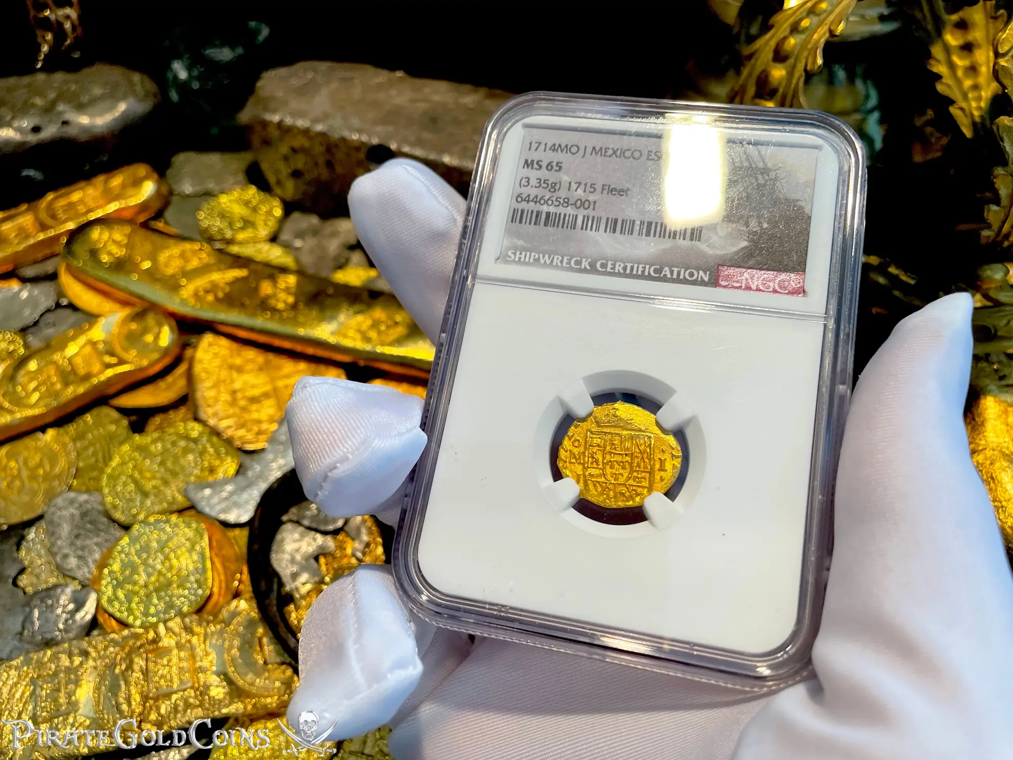 Mexico 1 Escudo 1714 "1715 Plate Fleet Shipwreck" NGC 65 7