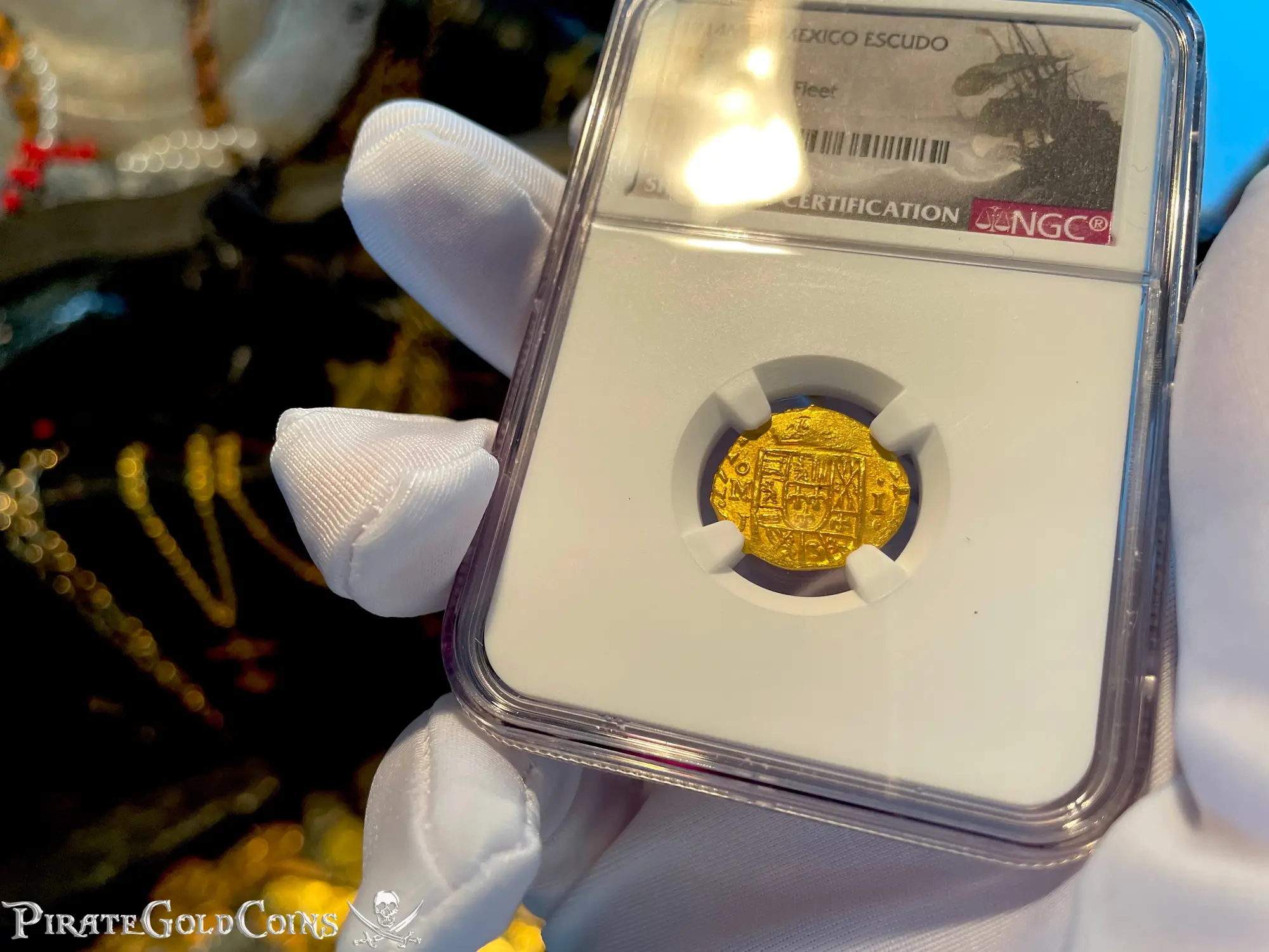 Mexico 1 Escudo 1714 "1715 Plate Fleet Shipwreck" NGC 65 8