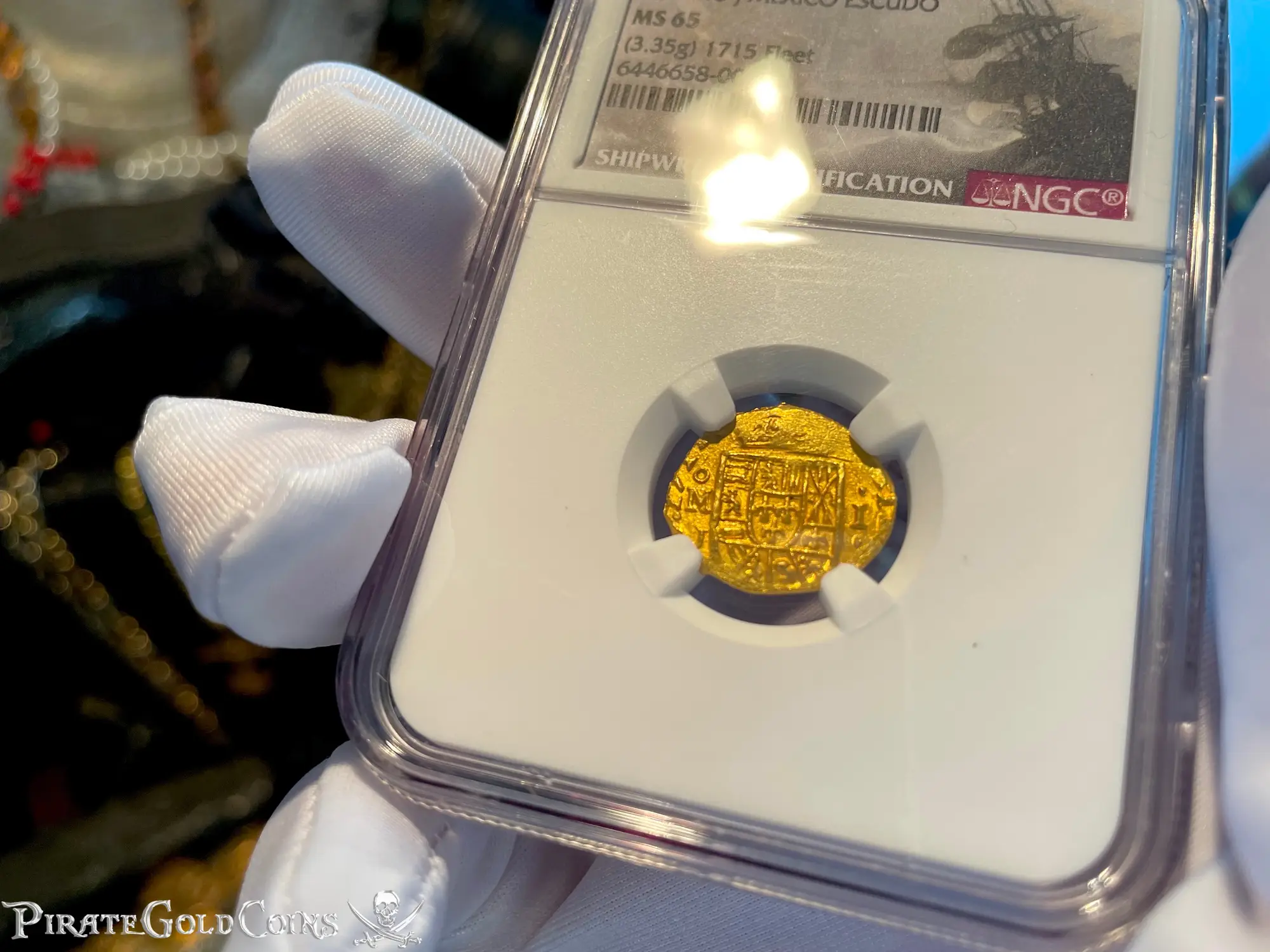 Mexico 1 Escudo 1714 "1715 Plate Fleet Shipwreck" NGC 65 5