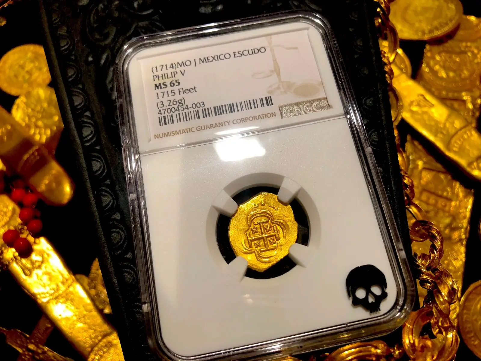 Mexico 1 Escudo 1714 "1715 Fleet Shipwreck" NGC 65 