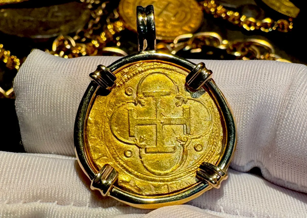 Spain 1 Escudo 1516-56 "Charles & Joanna" Pendant Necklace