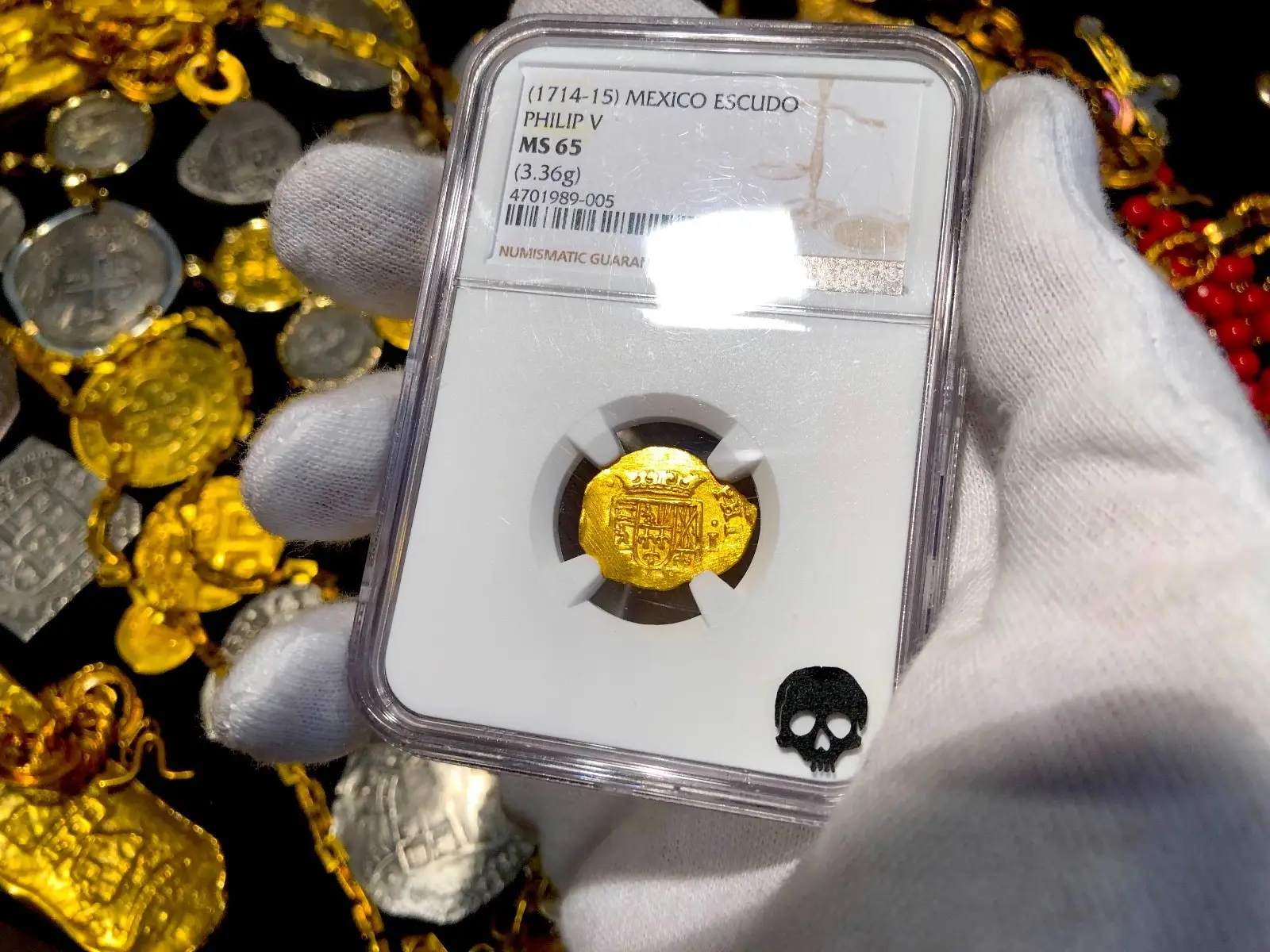 Mexico 1 Escudo 1714 "1715 Fleet Shipwreck" NGC 65  11