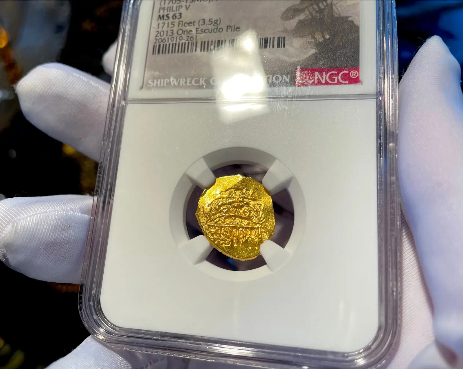 Mexico 1 Escudo 1705 "1 Escudo Pile~ 1715 Fleet Shipwreck" NGC 63 