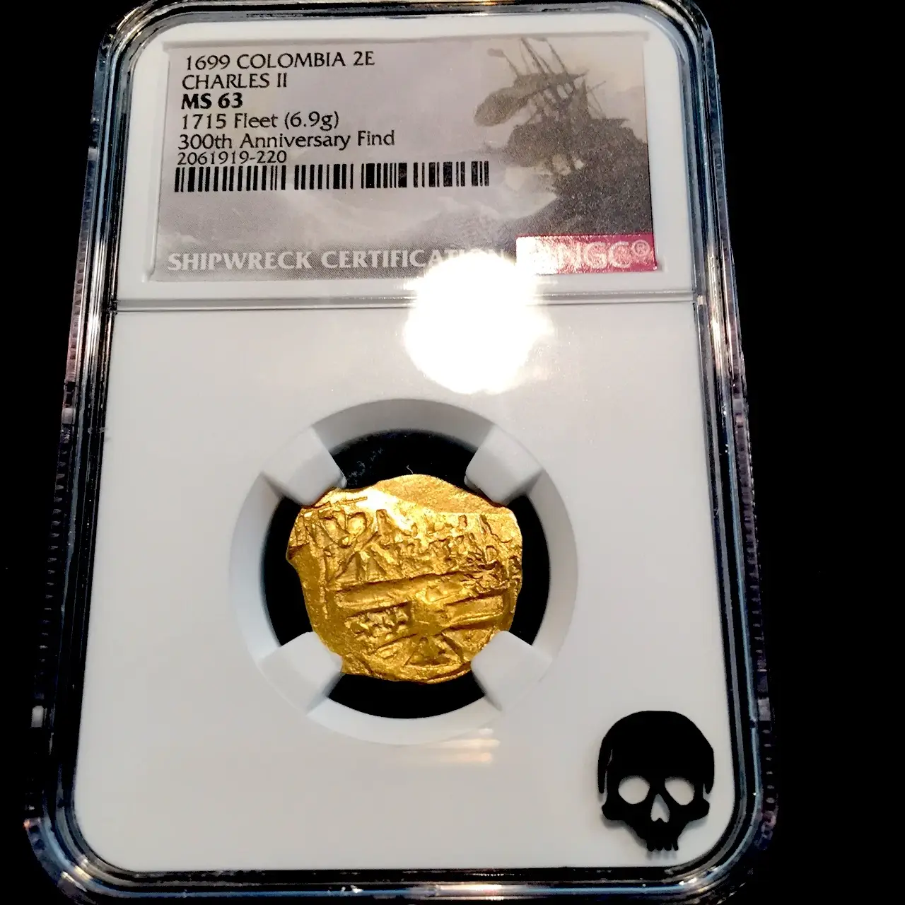 Colombia 2 Escudos 1699 "Dated! 1715 Fleet Shipwreck" NGC 63  8