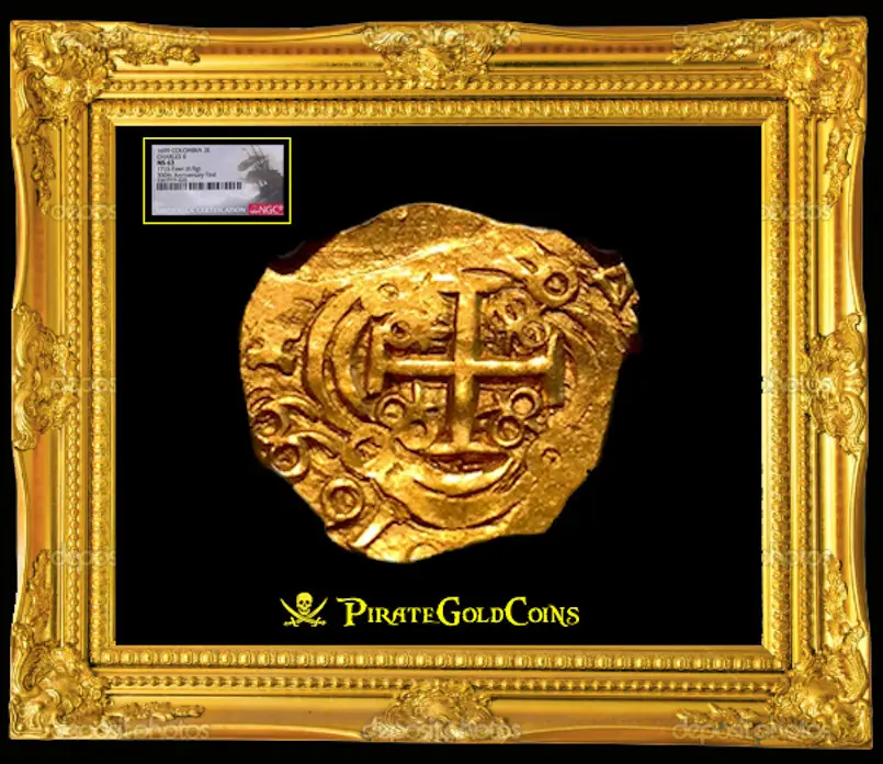 Colombia 2 Escudos 1699 "Dated! 1715 Fleet Shipwreck" NGC 63  4