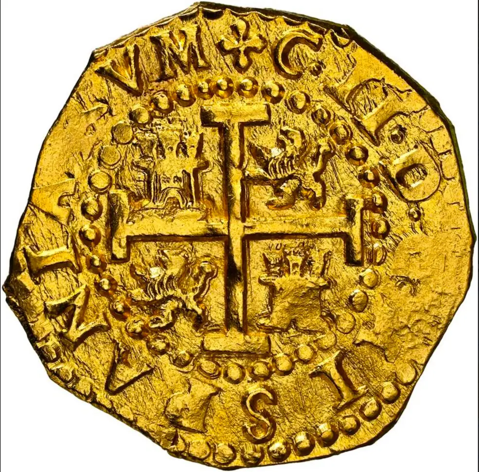 Peru 2 Escudos 1698 "Charles II ~ Cannon Find! 1715 Fleet Shipwreck" NGC 62  7