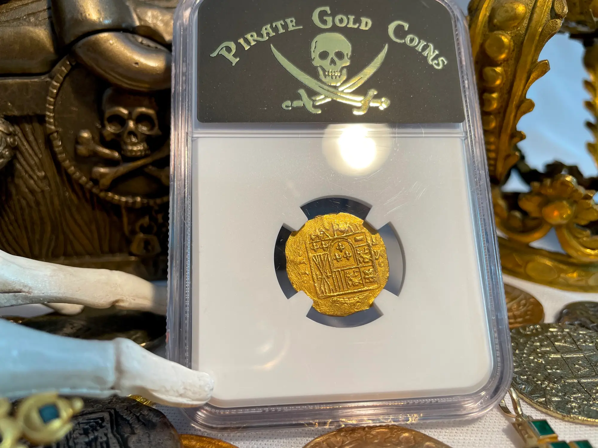 Mexico 2 Escudos 1714-15 "From 1715 Fleet Shipwreck" NGC 65 17