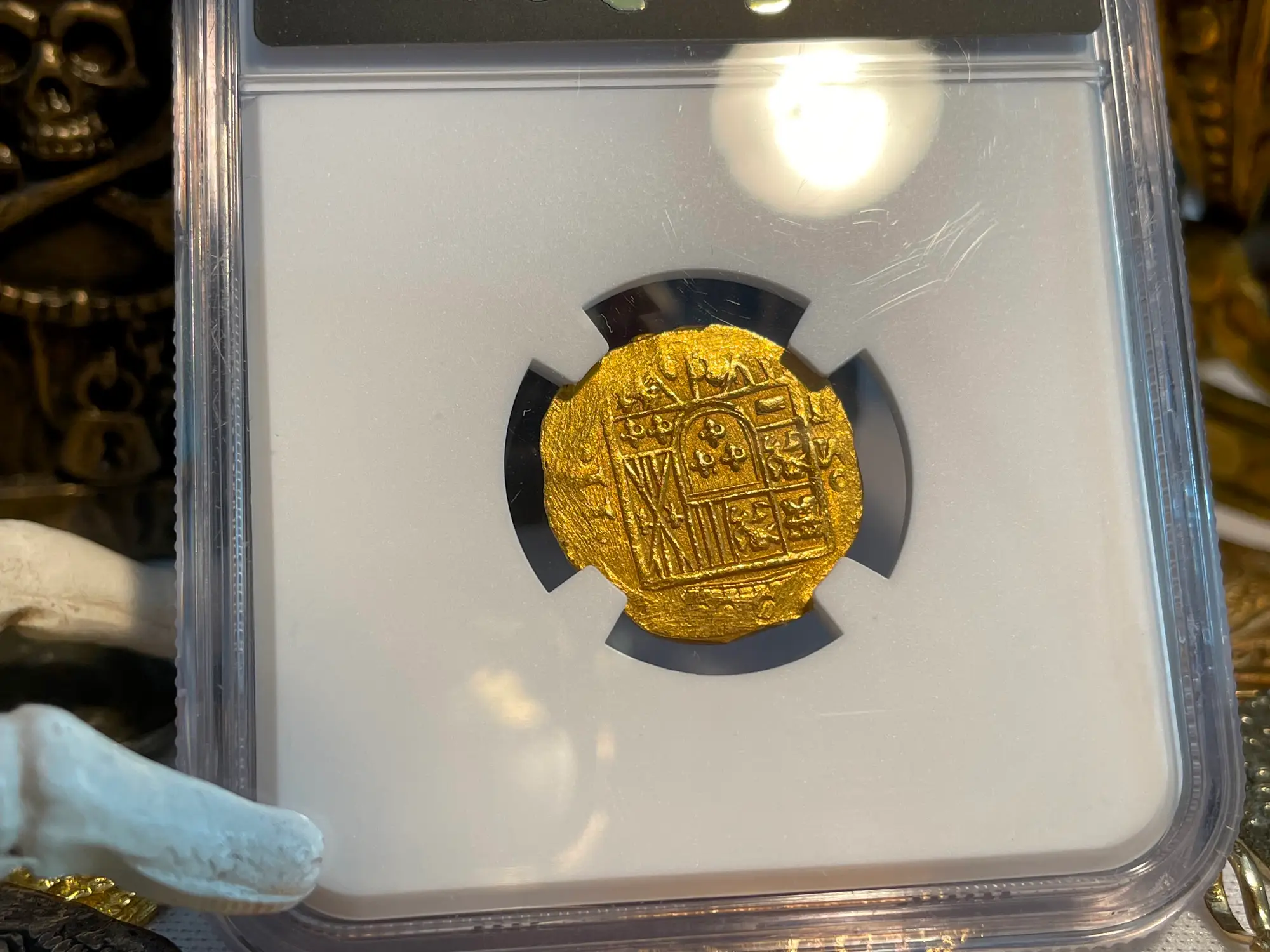 Mexico 2 Escudos 1714-15 "From 1715 Fleet Shipwreck" NGC 65 19