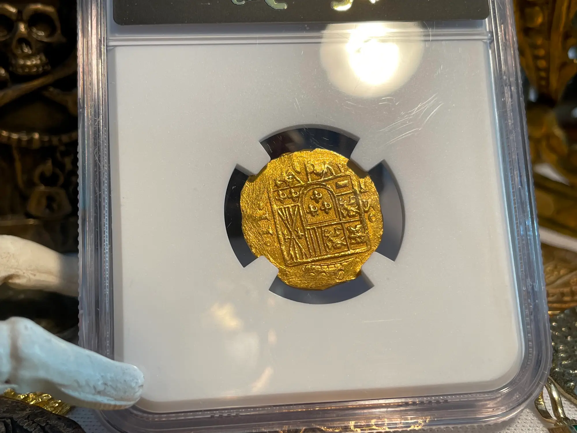 Mexico 2 Escudos 1714-15 "From 1715 Fleet Shipwreck" NGC 65 20