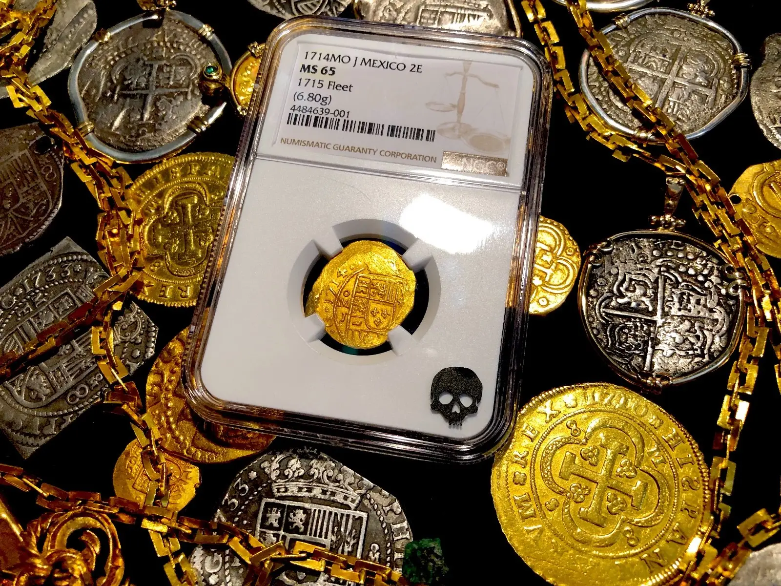 Mexico 2 Escudos 1714 “1715 Fleet Shipwreck” NGC 65  6