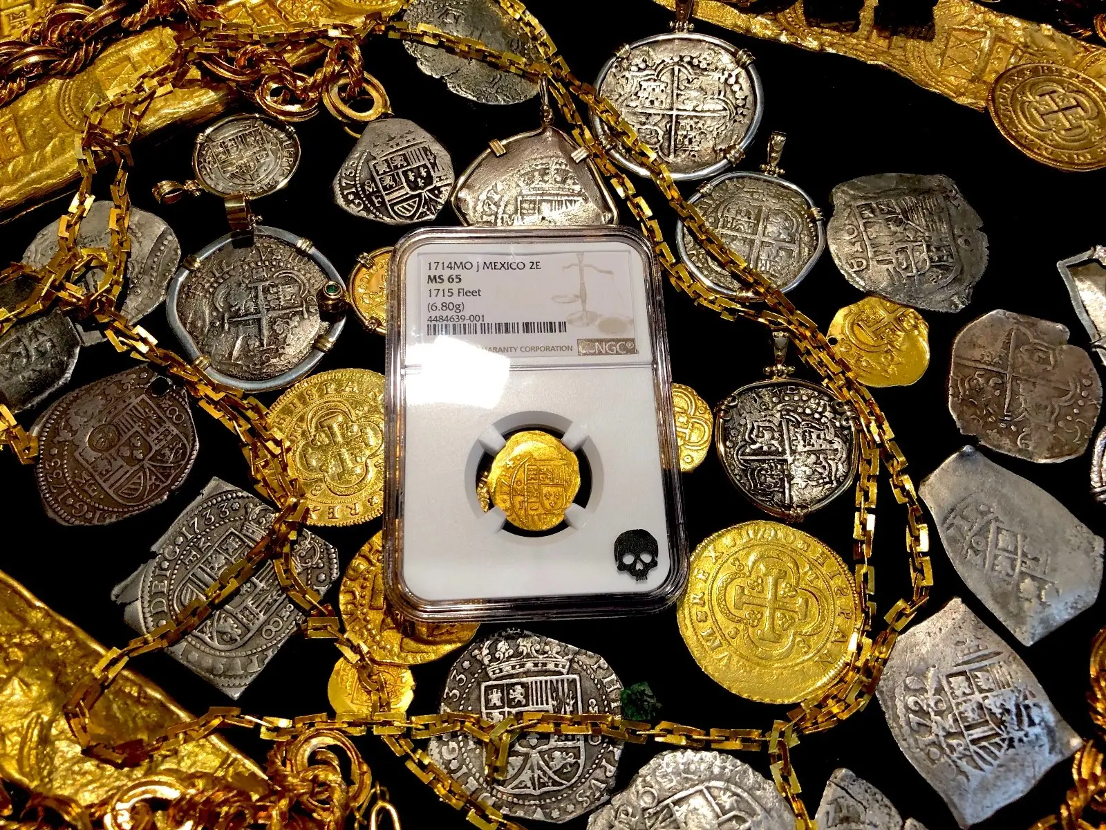 Mexico 2 Escudos 1714 “1715 Fleet Shipwreck” NGC 65  3