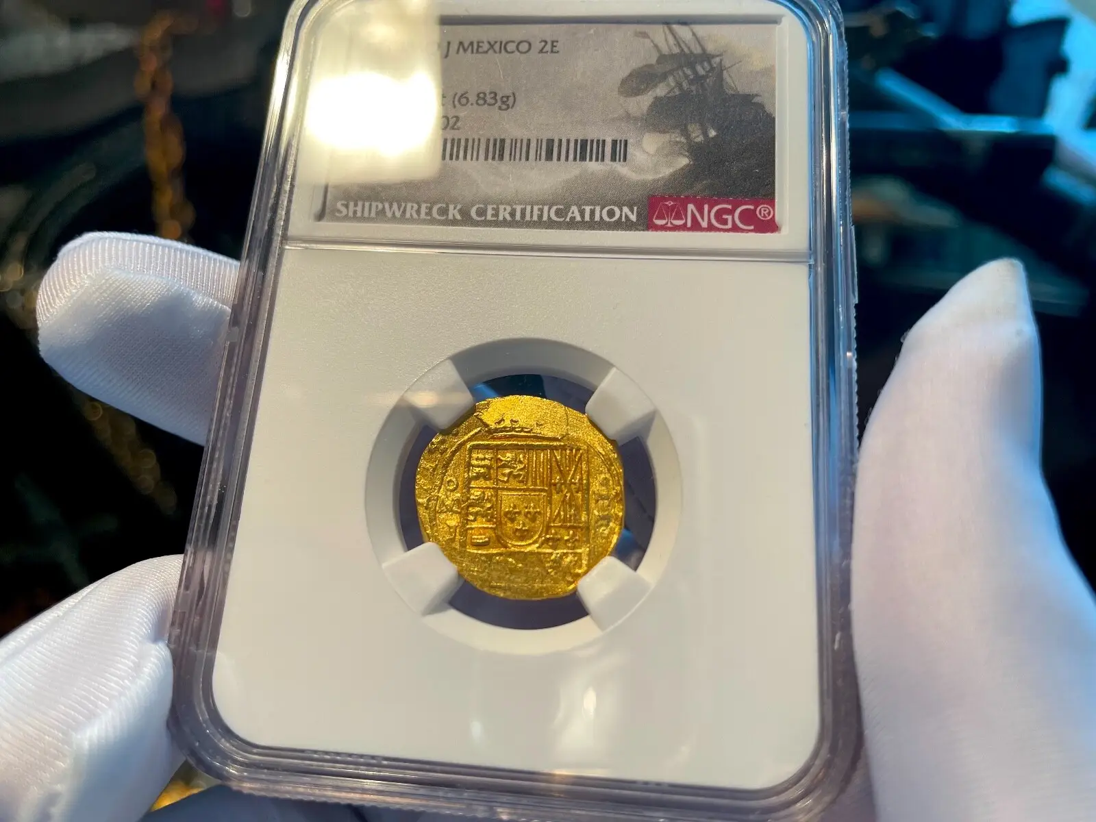 Mexico 2 Escudos 1714 "1715 Fleet Shipwreck" NGC 64  2