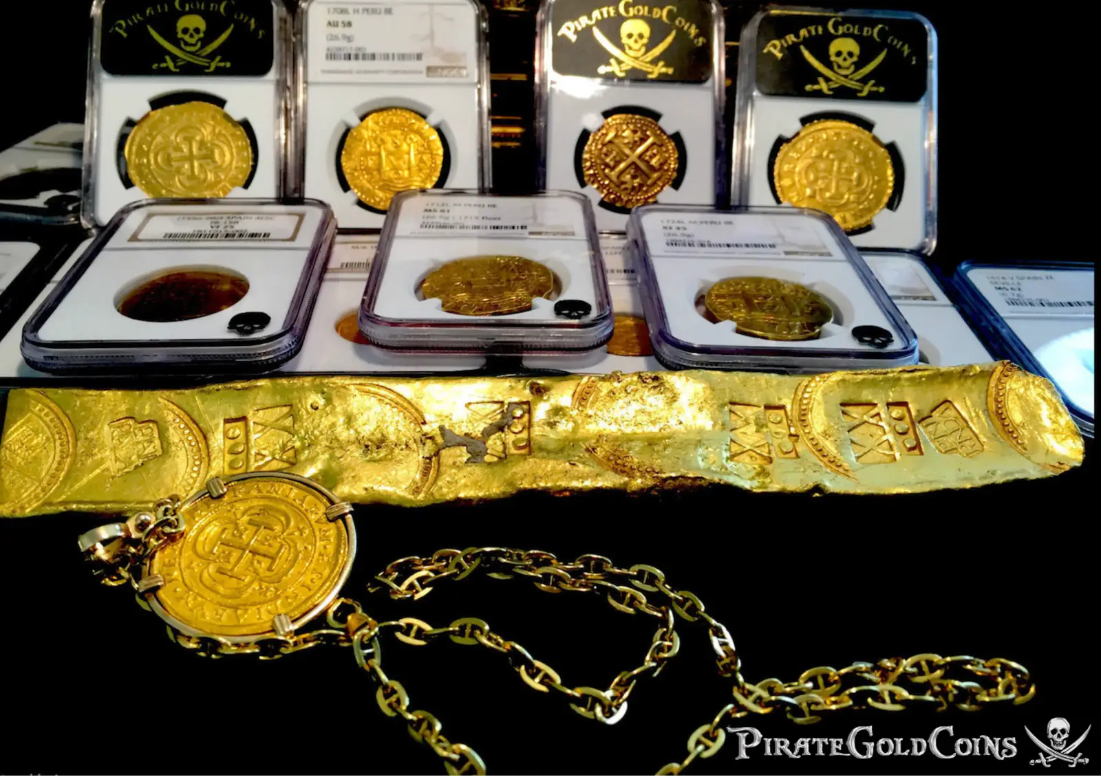 Mexico 2 Escudos 1714 "1715 Fleet Shipwreck" NGC 64  8