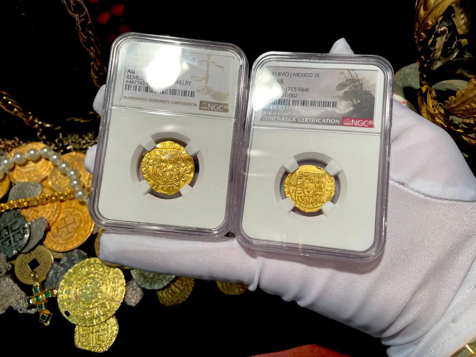 Mexico 2 Escudos 1714 "1715 Fleet Shipwreck" NGC 65 8