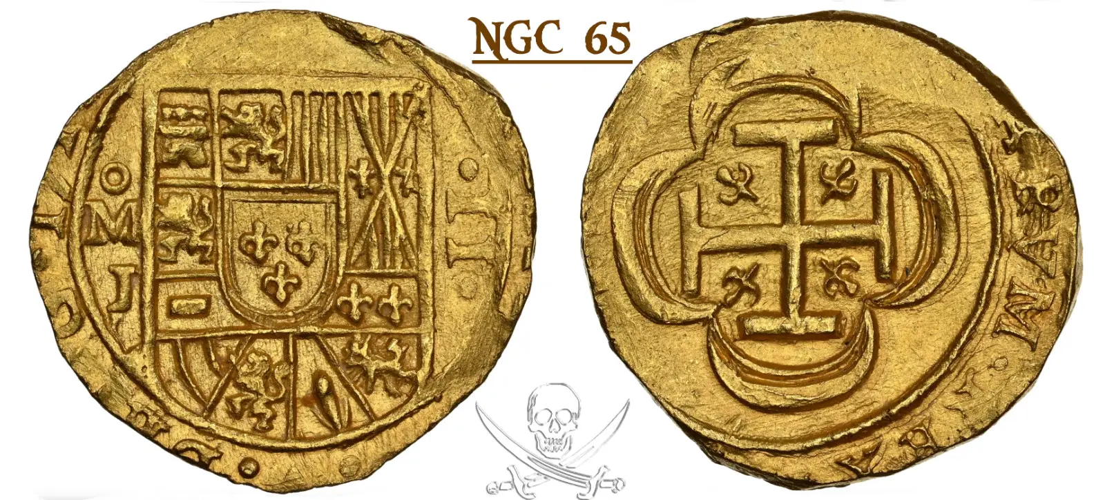 Mexico 2 Escudos 1714 "1715 Fleet Shipwreck" NGC 65 3