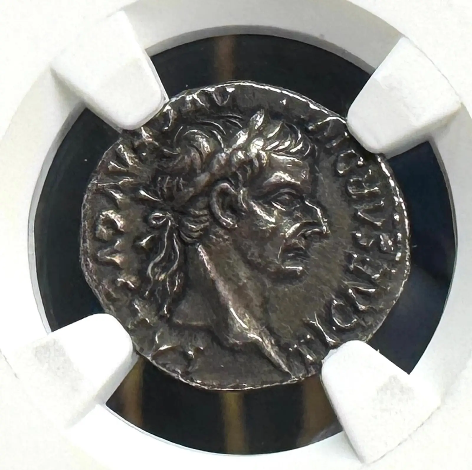Roman Empire "Tiberius- Jesus Tribute Penny" Denarius 14AD NGC AU!