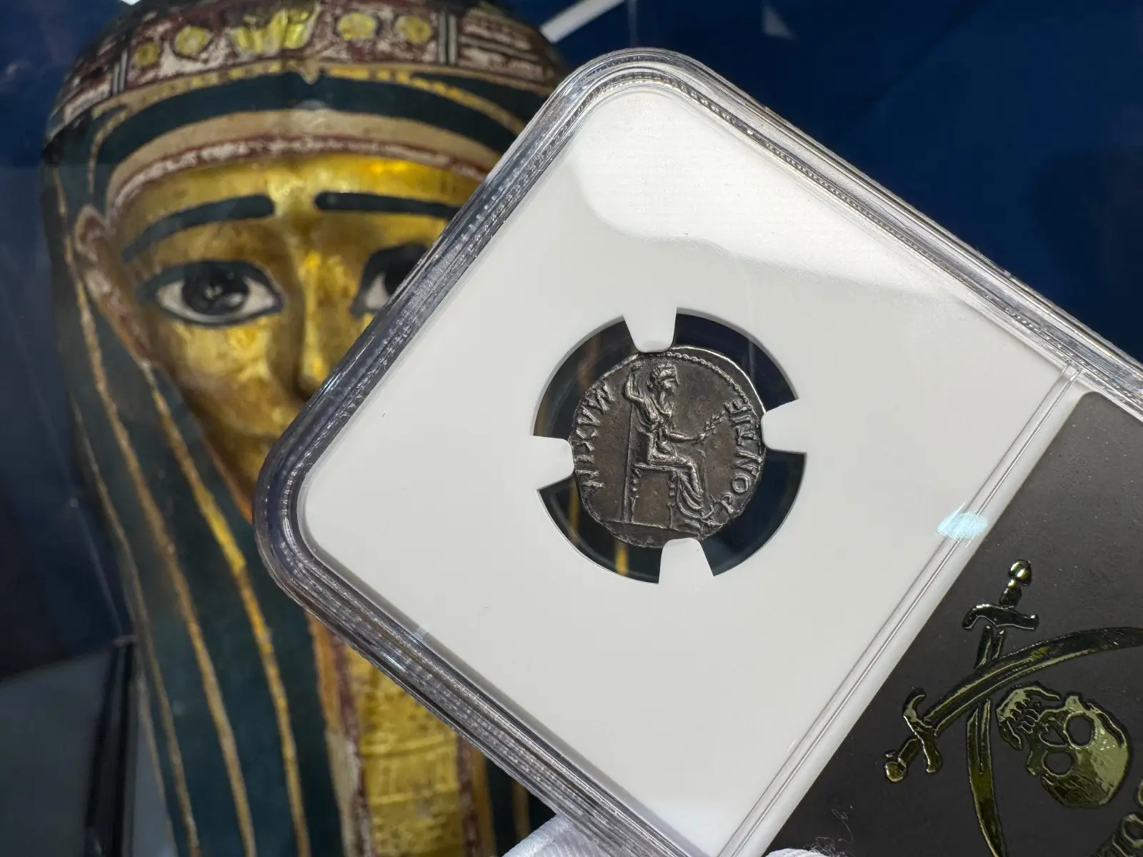 Roman Empire "Tiberius- Jesus Tribute Penny" Denarius 14AD NGC AU! 4