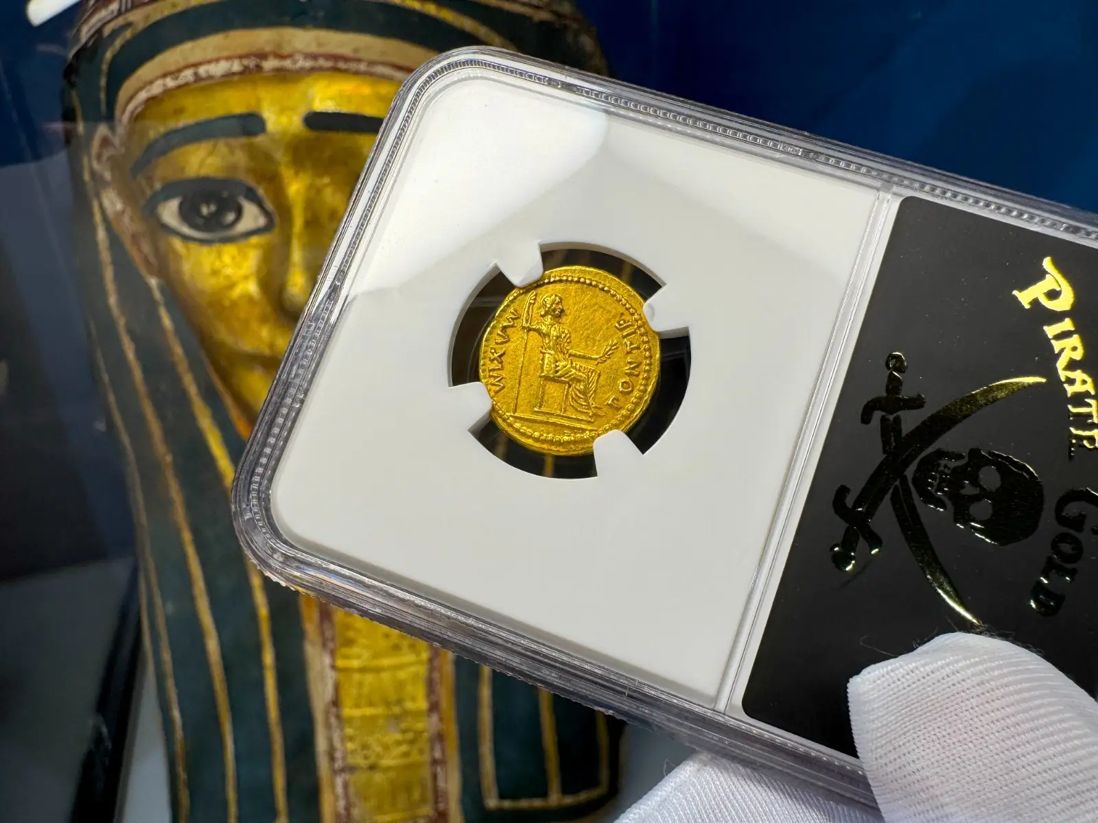 Roman Empire "Tiberius- 3rd of 12 Caesars" 14AD Aureus NGC AU 5
