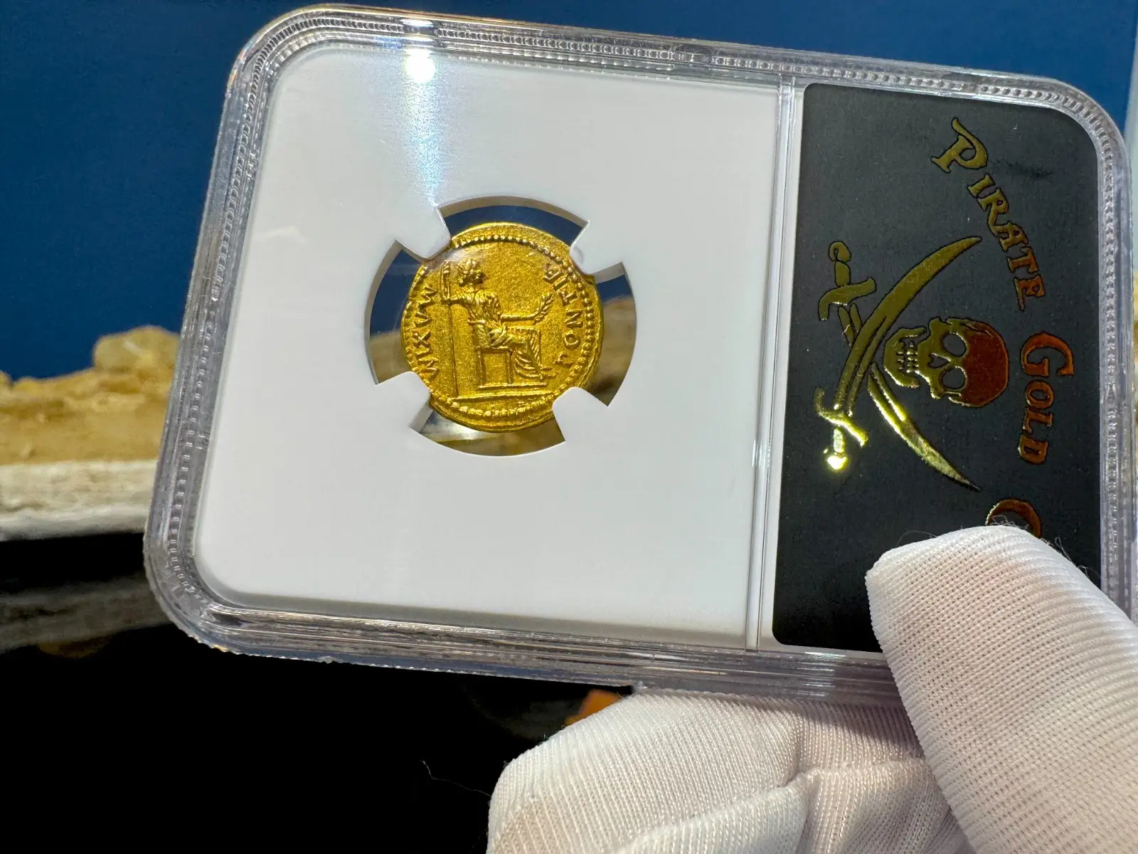 Roman Empire "Tiberius- 3rd of 12 Caesars" 14AD Aureus NGC AU 4