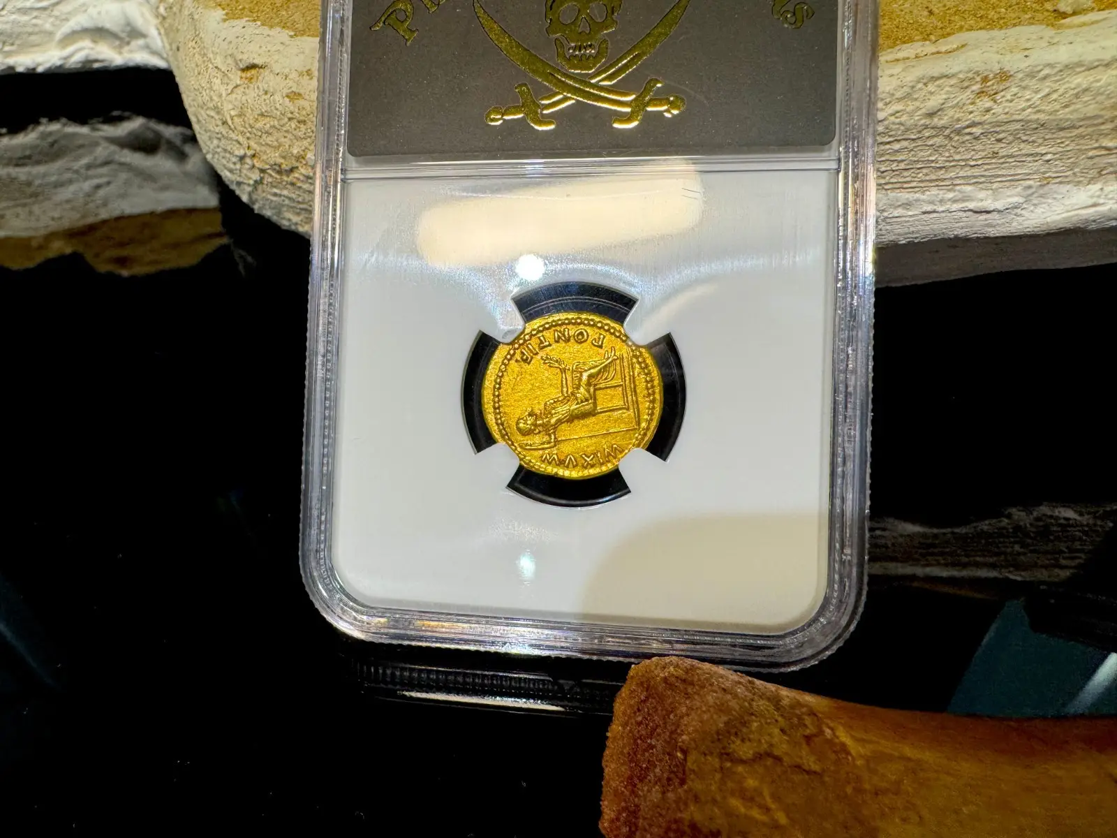 Roman Empire "Tiberius- 3rd of 12 Caesars" 14AD Aureus NGC AU 10