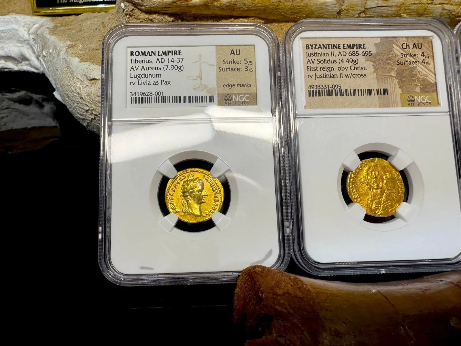 Roman Empire "Tiberius- 3rd of 12 Caesars" 14AD Aureus NGC AU 13