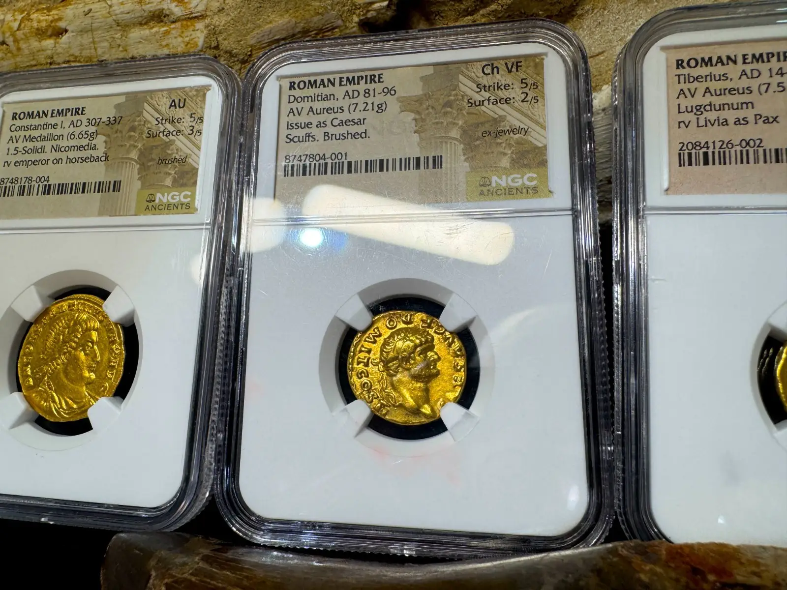 Roman Empire Domitian "12th of the 12 Caesars" 81AD NGC CH VF 5x2 15