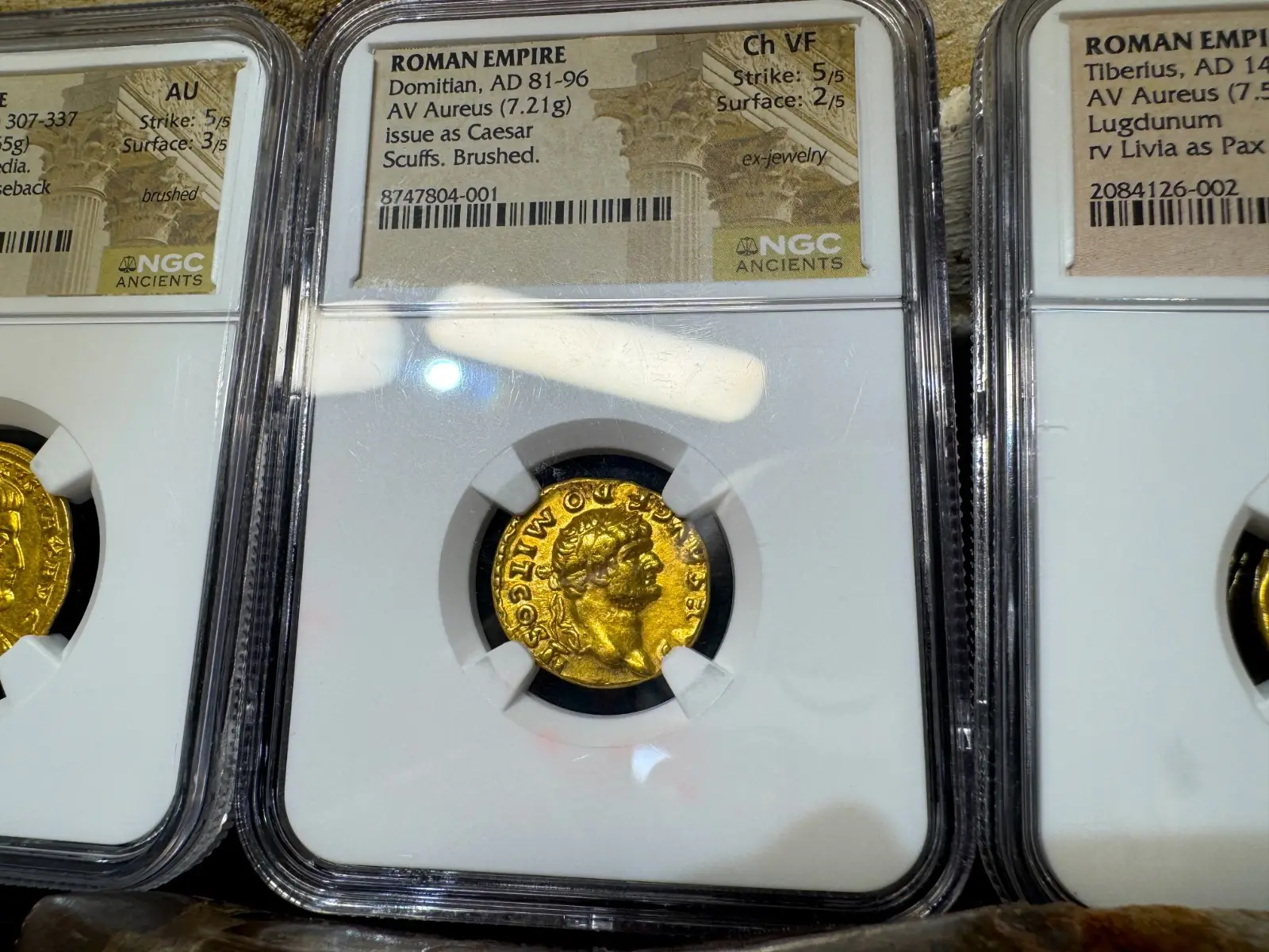 Roman Empire Domitian "12th of the 12 Caesars" 81AD NGC CH VF 5x2 4
