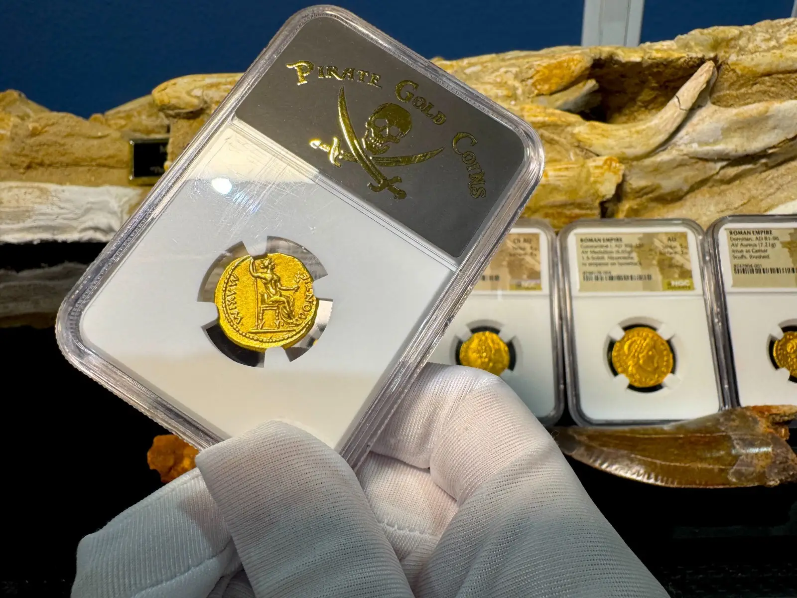 Roman Empire Tiberius "3rd of the 12 Caesars" 14AD NGC XF 5x3 Straight Grade 14