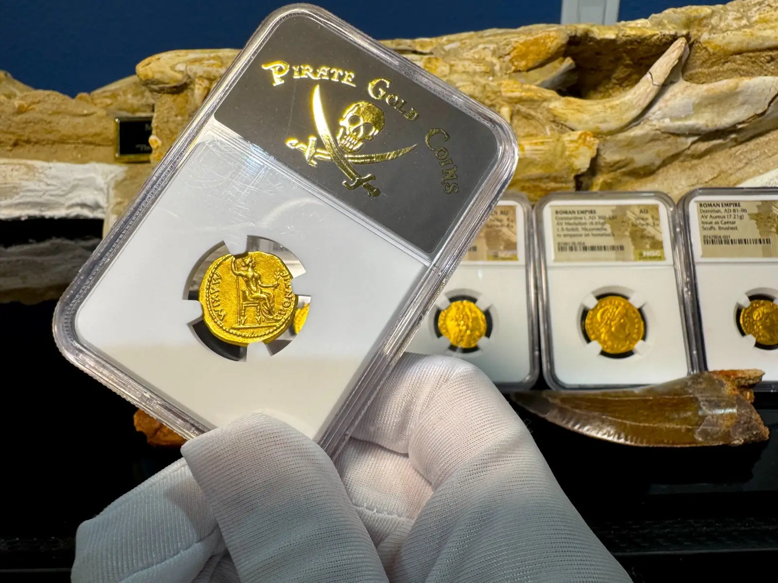 Roman Empire Tiberius "3rd of the 12 Caesars" 14AD NGC XF 5x3 Straight Grade 5