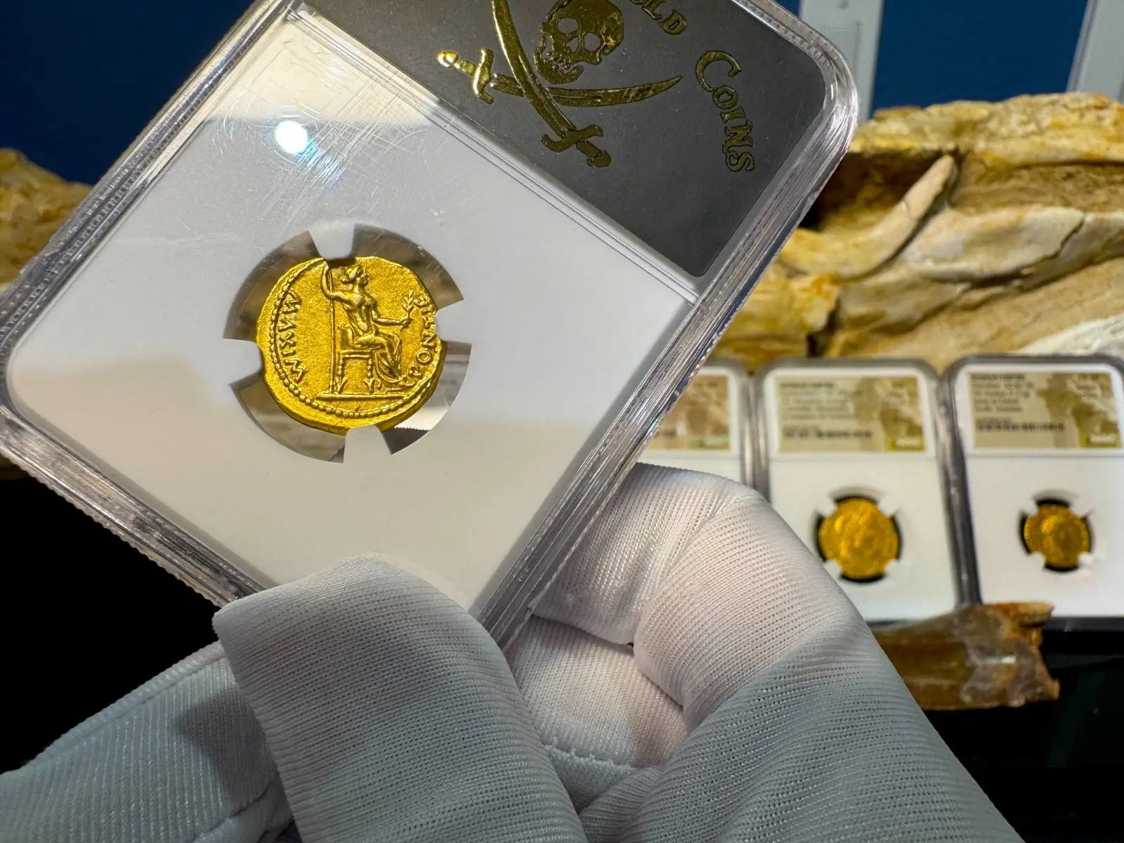 Roman Empire Tiberius "3rd of the 12 Caesars" 14AD NGC XF 5x3 Straight Grade 11
