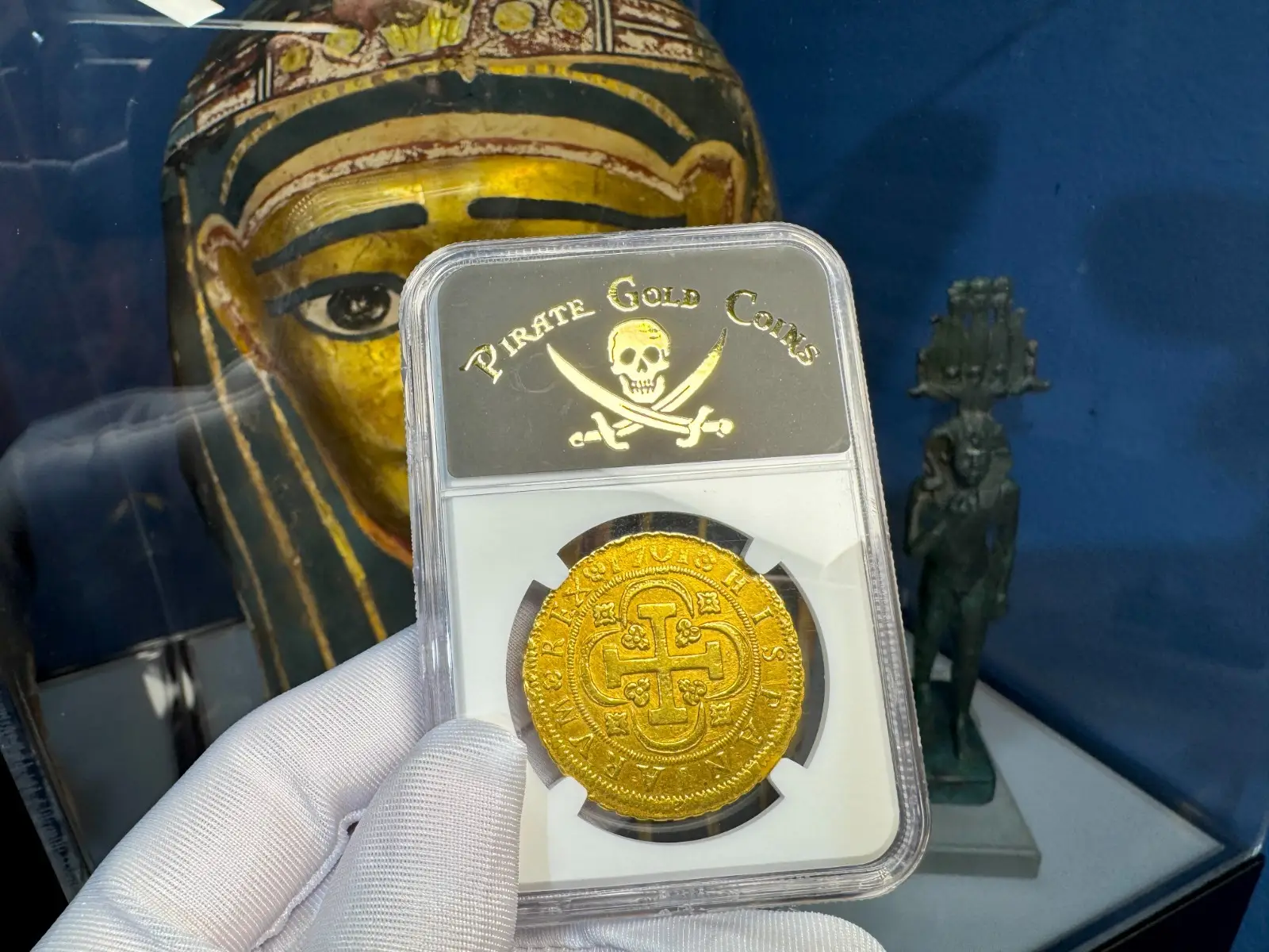 Spain 8 Escudos 1701 "Philip V" NGC AU 1st Year of Bourbon Dynasty 16