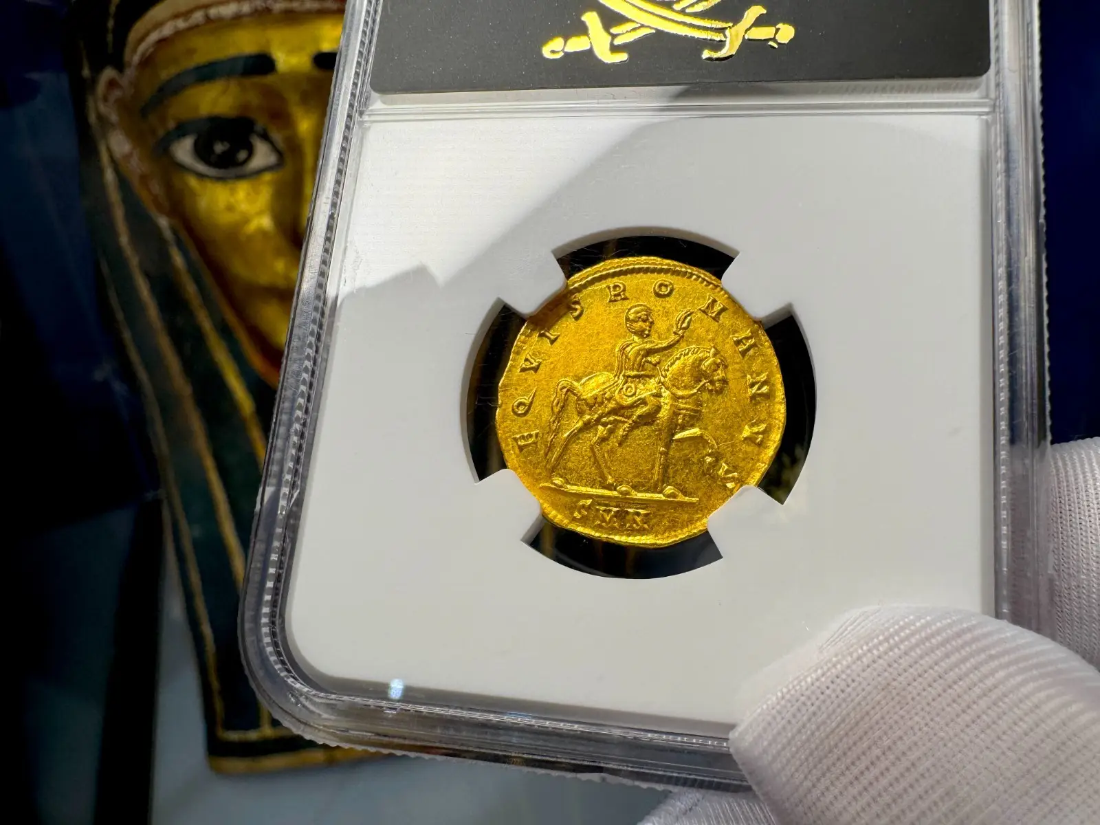 Roman Empire "Constantine I" 1.5 Solidi Medallion 337AD NGC AU 3
