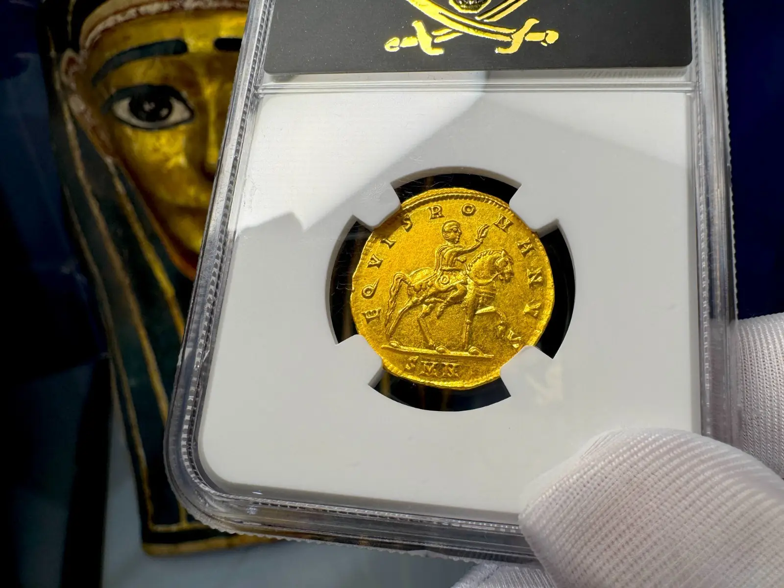 Roman Empire "Constantine I" 1.5 Solidi Medallion 337AD NGC AU 14