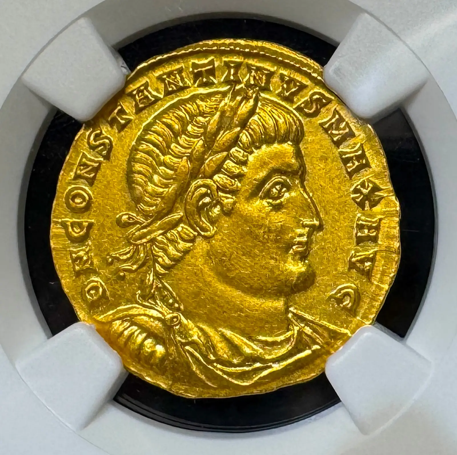 Roman Empire "Constantine I" 1.5 Solidi Medallion 337AD NGC AU