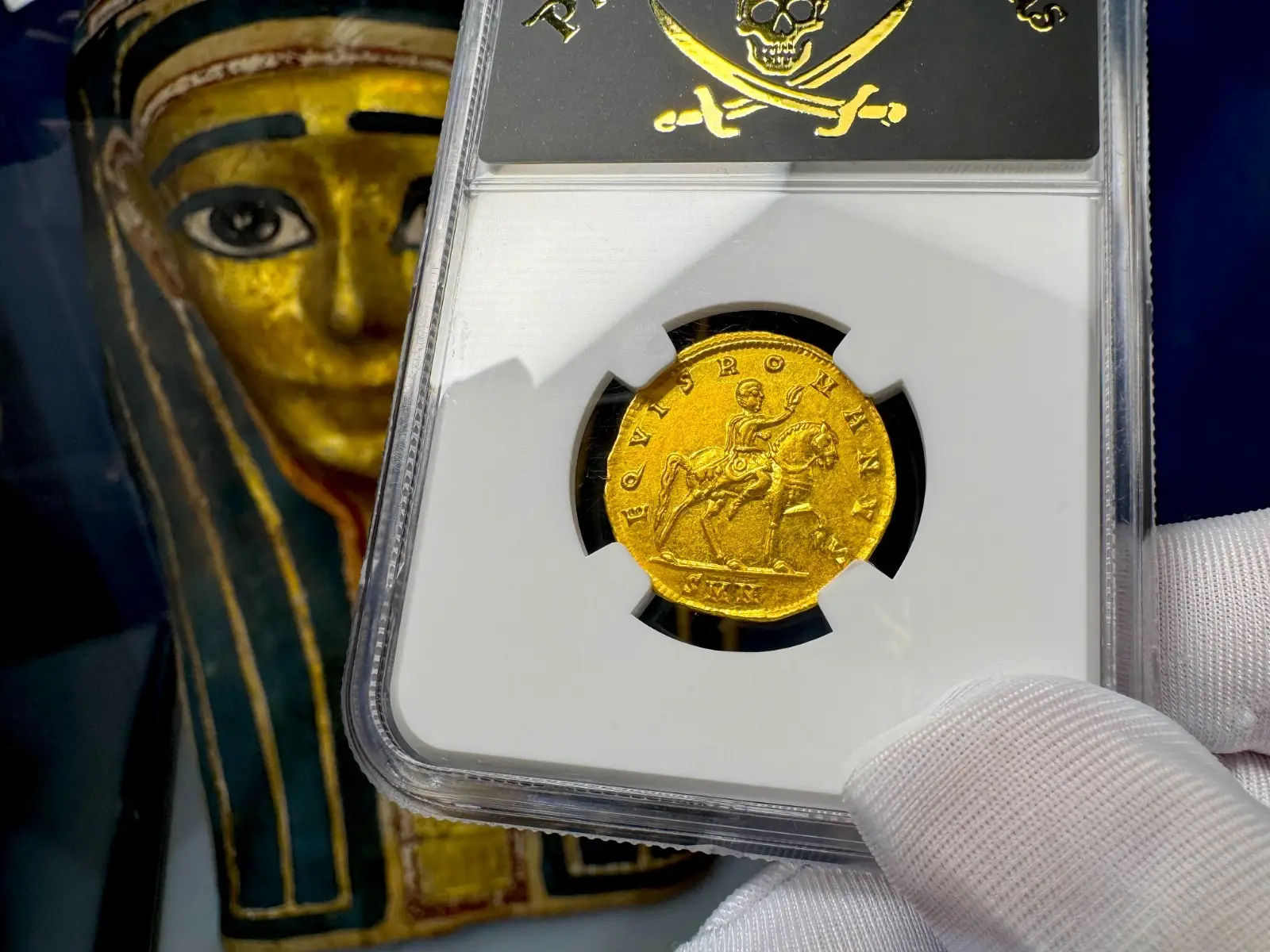 Roman Empire "Constantine I" 1.5 Solidi Medallion 337AD NGC AU 19