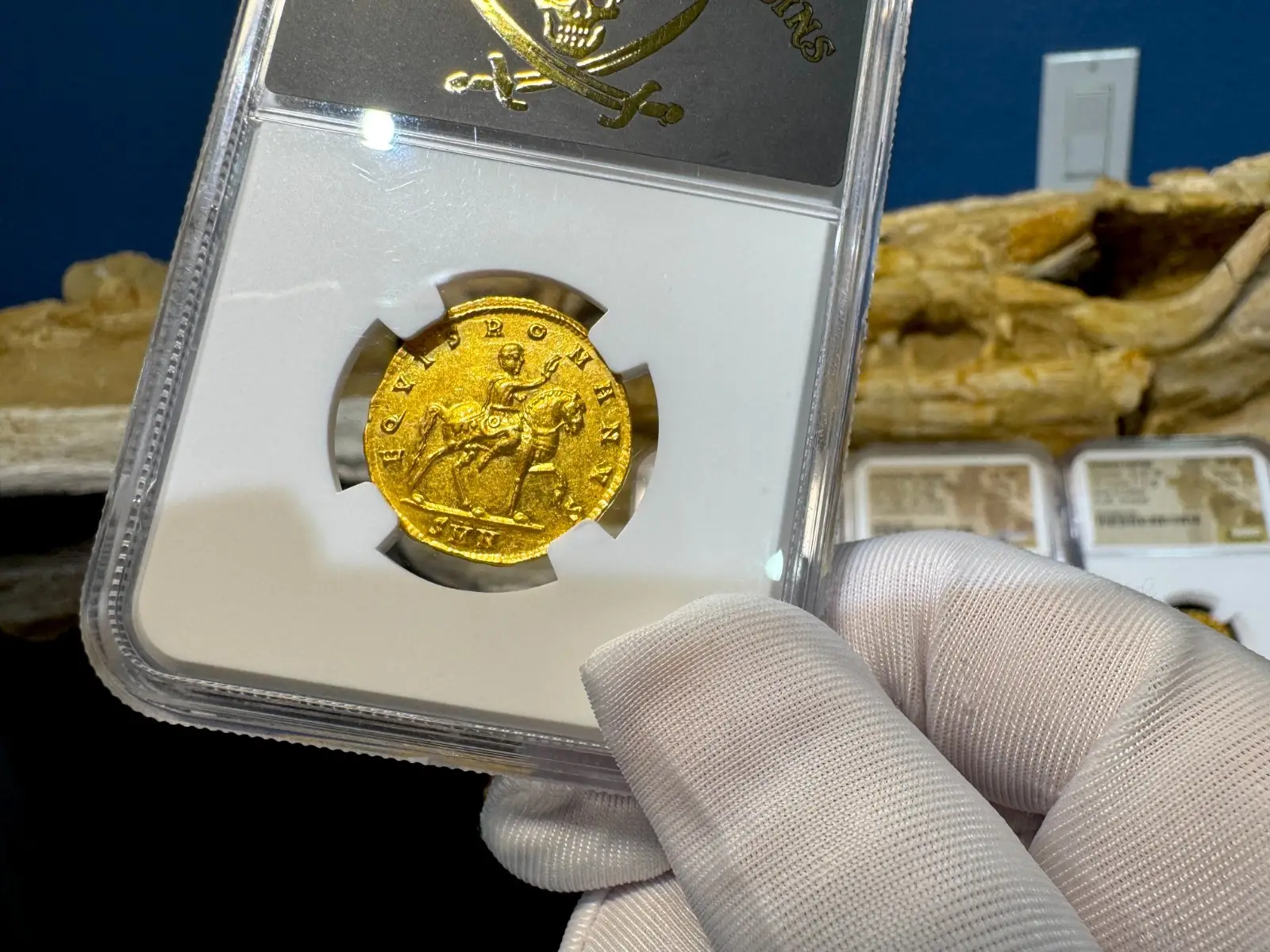 Roman Empire "Constantine I" 1.5 Solidi Medallion 337AD NGC AU 5
