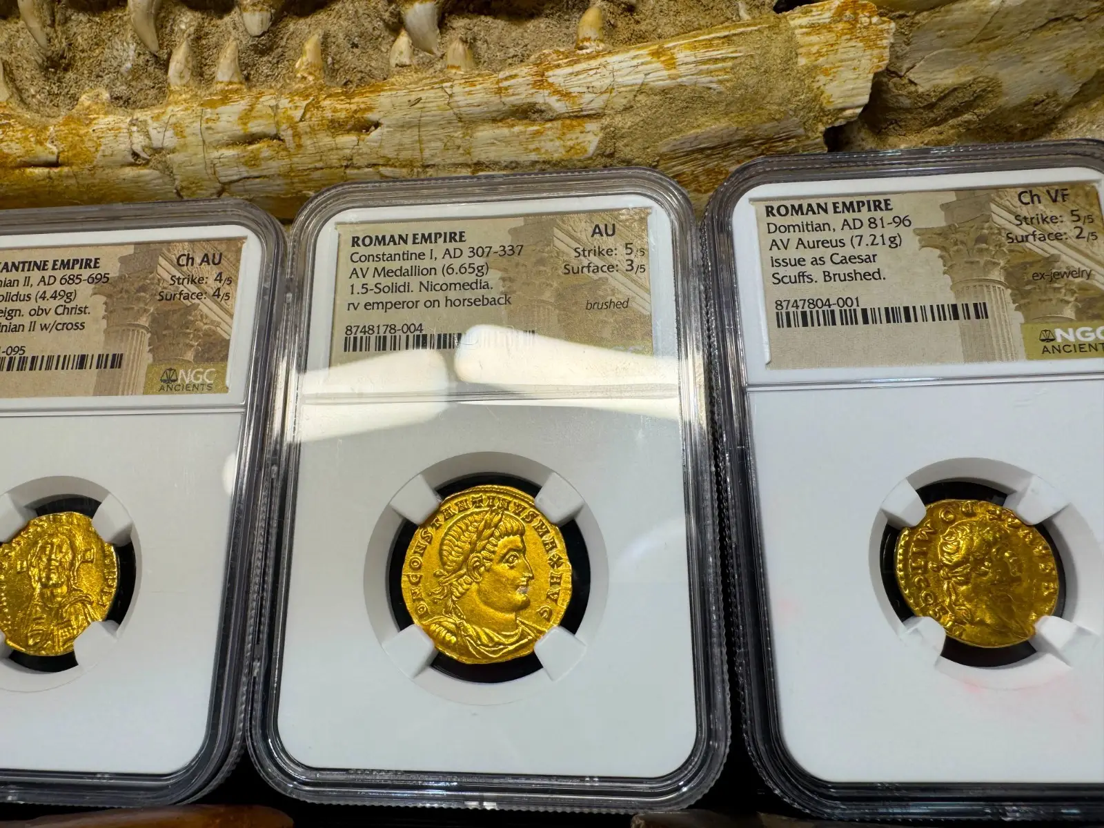 Roman Empire "Constantine I" 1.5 Solidi Medallion 337AD NGC AU 23