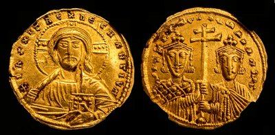 BYZANTINE EMPIRE 945-59AD "JESUS CHRIST"  ~ NGC CH AU 5 x 4 ~ 3