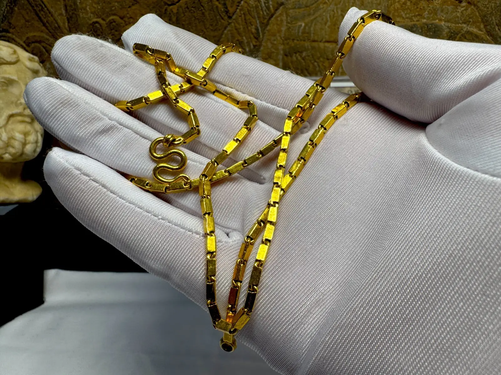 24KT GOLD NECKLACE CHAIN APPX 24" 10